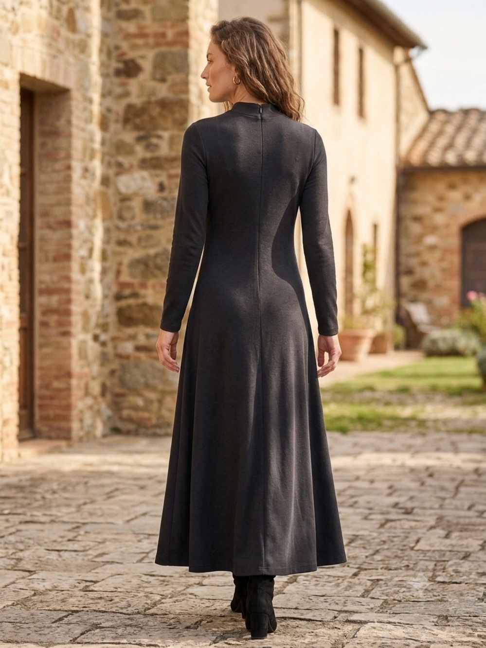 Nordstrom Maxi dress P2P 19” MSRP $100 long sleeve crew neck - Picture 3 of 8